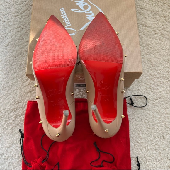 Christian Louboutin Degraspike 120mm in Nude / Gold - Picture 6 of 7